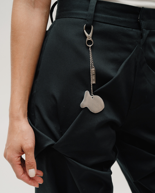 KATE BARTON X GOLDFISH® Chrome Leather Keychain