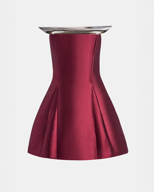 Two Tone Sculpted Mini Dress