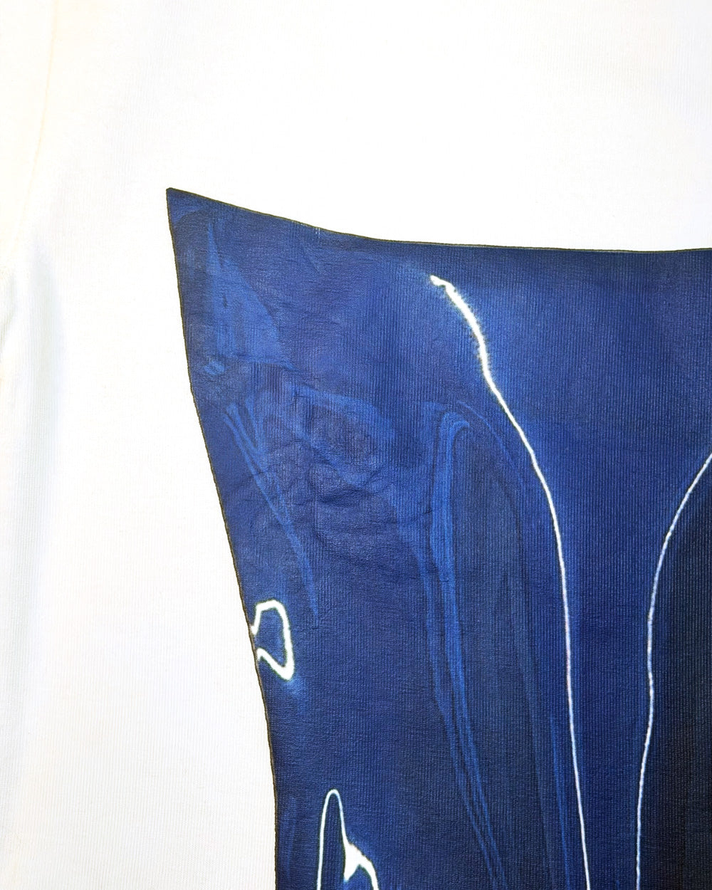 Printed Corset Baby Tee in Blue (SAMPLE)