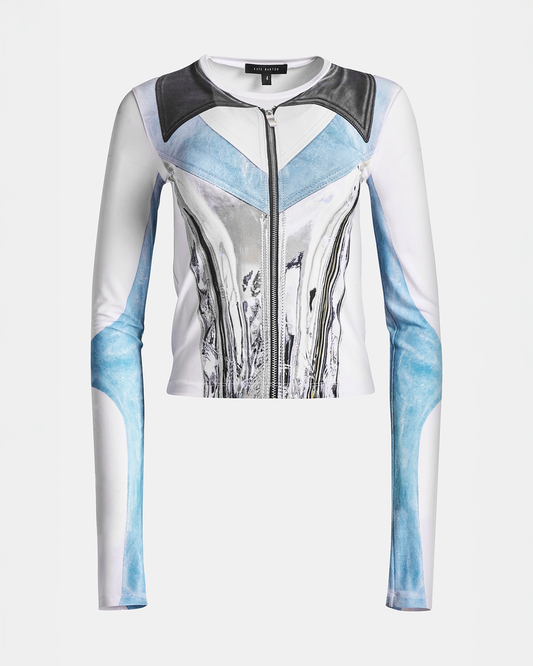Illusion Print Long Sleeve Top