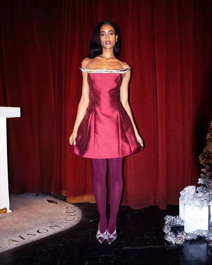 Two Toned Sculpted Mini Dress