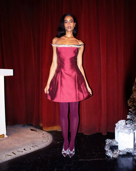 Two Toned Sculpted Mini Dress